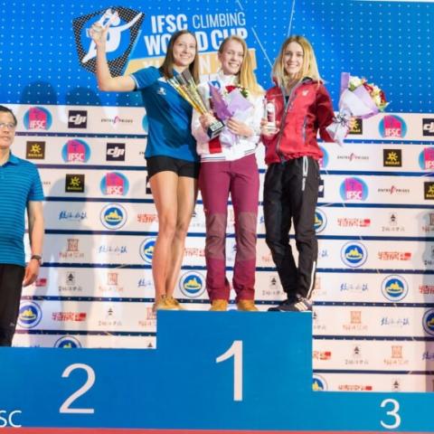 1B Slight succeded in the IFSC Climbing WorldCup in Xiamen (CHN) 2016