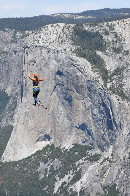 Faith Dickey, Rock Empire Team Member says hello from Yosemite